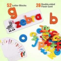 See and Spelling Learning Toy for Kids Ages 3-8 Wooden Preschool Educational Matching Letter Game Toys for Kids Boys Girls De...