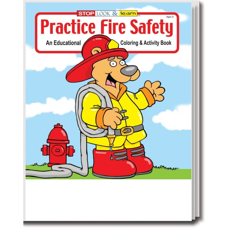 Practice Fire Safety for Kids - Be Prepared Educational Coloring Books (25 Bulk Pack Without Crayons) - Fire Prevention Emerg...