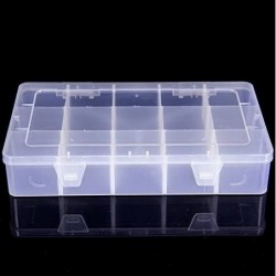 Large Transparent Thick Hard 15 Grids Adjustable Compartment Slot Plastic Hobby Craft Storage Box Case Raft Storage Box Organ...