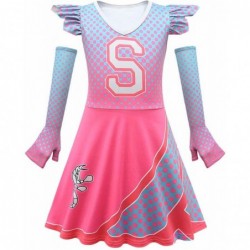 Girls Cheerleader Costume Set Movie Characters Cosplay Outfits with Pom Poms Hair Tie $27.58 Kids' Costumes