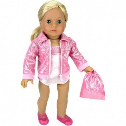 Doll Clothing for 18 Inch Dolls Gymnastics 3 Pc. Set Fits 18 Inch Dolls! Pink Leotard Jacket & Gym Bag in Pink| Doll Sold Sep...