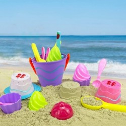 Beach Toys |Kids Play Sand Beach Bucket Pail and Spade Toys for Kids 21Pack Cake Ice Cream Sandbox Molds Set Gift for Kids To...