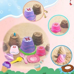 Beach Toys |Kids Play Sand Beach Bucket Pail and Spade Toys for Kids 21Pack Cake Ice Cream Sandbox Molds Set Gift for Kids To...