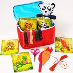 Jungle Animals Sewing Kit for Kids: Includes 5 Pre-Cut Felt Animals Needles Thread & Instructions DIY Arts & Crafts Girls & B...