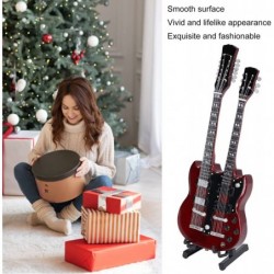 Miniature Wooden Guitar Model Dollhouse Miniature Musical Instrument Toy Mini Electric Guitar for Home Office Ornament Gift $...