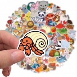 100pcs Cartoon Animals Stickers for Kids Water Bottles Cute Vinyl Decals for Laptop Scrapbook Phone Luggage Notebook Pad Bike...