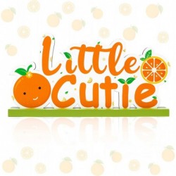 Little Cutie Letter Sign Wooden Table Centerpieces for Baby Boys Girls Summer Fruit Orange Hey Cutie Tangerine Citrus Themed ...