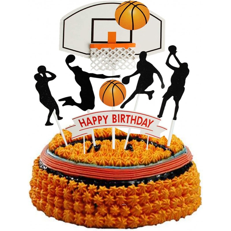 Set of 7 Basketball Letters DIY Happy Birthday For Boy Cake Topper Sport Cake Party Decorations Sports Party Supplies $16.06 ...