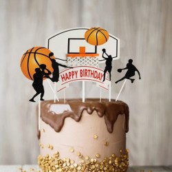 Set of 7 Basketball Letters DIY Happy Birthday For Boy Cake Topper Sport Cake Party Decorations Sports Party Supplies $16.06 ...