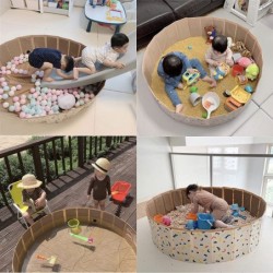 Foldable Ball Pit for Toddlers - Kids Ball Pit Portable - Foldable Game Room Sandbox Play Yard Sensory Bin Sensory Toy Plaype...