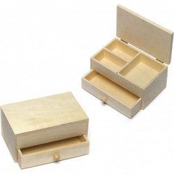 AR143 Wooden jewelry Boxes Craft Project — Ideal for Kids' Arts and Crafts Gifts Keepsakes and More (Pack of 2) $21.12 Craft ...