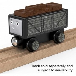 Fisher-Price Wooden Railway Troublesome Truck & Crates Push-Along Toy Train car Made from sustainably sourced Wood for Kids $...