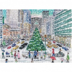 Michael Storrings Chirstmas in The City Puzzle 1000 Pieces 27” x 20” – Difficult Jigsaw Puzzle with Stunning Holiday Artwork ...