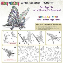 3D Coloring Puzzle Set: Best Garden Animal Kit for Adult Art Coloring Painting 3D Puzzle for Kids 5+. Fun Creative DIY Toys f...