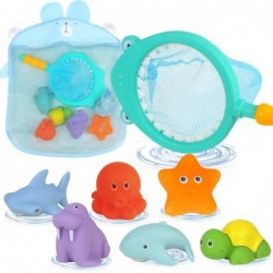 8PCS Bath Toy Floating Squirt Animal with Fishing net Storage Bag in Bathtub for Child Change with Temperature $29.28 Bathtub...