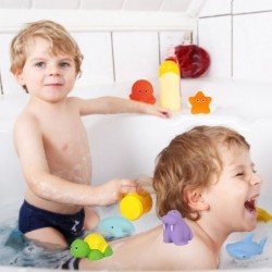 8PCS Bath Toy Floating Squirt Animal with Fishing net Storage Bag in Bathtub for Child Change with Temperature $29.28 Bathtub...