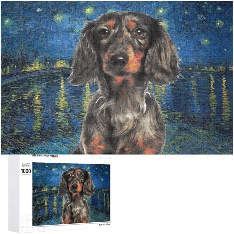 Dachshunds Dog Jigsaw Puzzles 1000 Pieces for Adults - Wooden Picture Puzzle - Puzzles for Youth Children Home Decor Funny Ga...