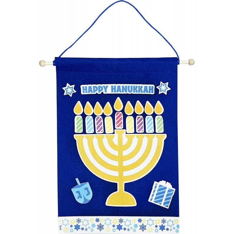 Hanukkah Banner Craft Kit - Make Your Own Hannukah Banner (4-Pack) $18.23 Kids' Party Decorations