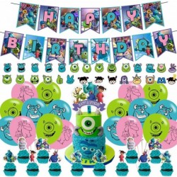 Monster-Inc Party Decorations Birthday Party Supplies For Monsters University Party Supplies Includes Banner - Cake Topper - ...