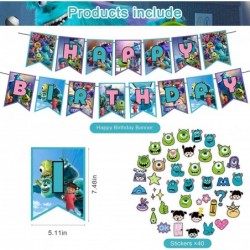 Monster-Inc Party Decorations Birthday Party Supplies For Monsters University Party Supplies Includes Banner - Cake Topper - ...