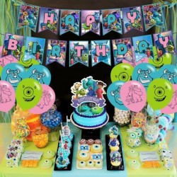 Monster-Inc Party Decorations Birthday Party Supplies For Monsters University Party Supplies Includes Banner - Cake Topper - ...