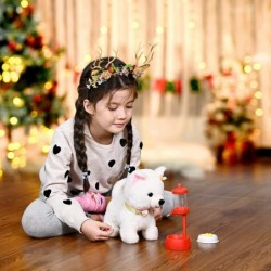 Walking Toy Dog Barking Tail Wagging Remote Control Plush Electronic Interactive Dog Realistic Stuffed Puppy Toy Pet Toys Gif...