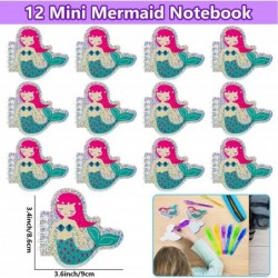 84Pcs Mermaid Party Favors Birthday Supplies Girls Invisible Ink Pen Mermaid Notebook Bubble Wand Slap Bracelet Luminous Tatt...