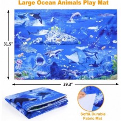 Kids Ocean Animals Toys with Large Play Mat 18 Pack Assorted Realistic Sea Animal Toys with Carrier Bag Including Shark Whale...