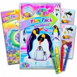 Lisa Frank Stickers and Coloring Book Super Set (Bundle Includes 2 Books - Over 30 Stickers 2 Posters and 100 Pages of Colori...