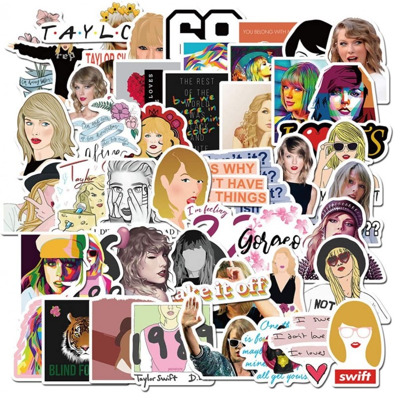 50Pcs Female Pop Singer Stickers DIY Skateboard Laptop Guitar Refrigerator Scrapbook Car Toys Decal Stickers $16.79 Kids' Sti...