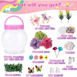 Light up Unicorn Terrarium Kit for Kids Unicorn Gifts for Girls 3 4 5 6 7 8 Create Your Own Garden Kit Unicorn Stuff DIY Nigh...