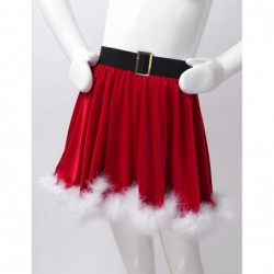 Kids Girls Christmas Skirt Santa Costume Children Skater Skating Dance Tutu Skirt Holiday Dress up $16.52 Kids' Costumes