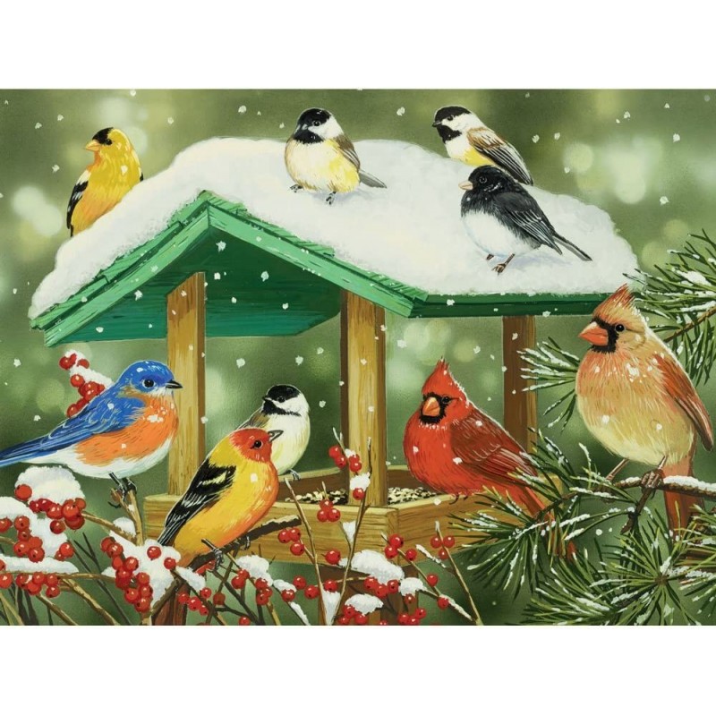 500 Piece Jigsaw Puzzle for Adults - Winter Treats - 500 pc Birds Jigsaw by Artist William Vanderdasson $26.03 Jigsaw Puzzles