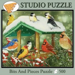 500 Piece Jigsaw Puzzle for Adults - Winter Treats - 500 pc Birds Jigsaw by Artist William Vanderdasson $26.03 Jigsaw Puzzles