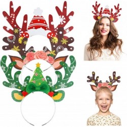 9Pcs Christmas Reindeer Antlers Headband Deer Antler Headband Headpiece Accessories for Christmas Halloween Party Cosplay Cos...