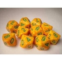 Dice Sets: Lotus Speckled - Ten Sided Die d10 Set (10) $21.34 Game Accessories