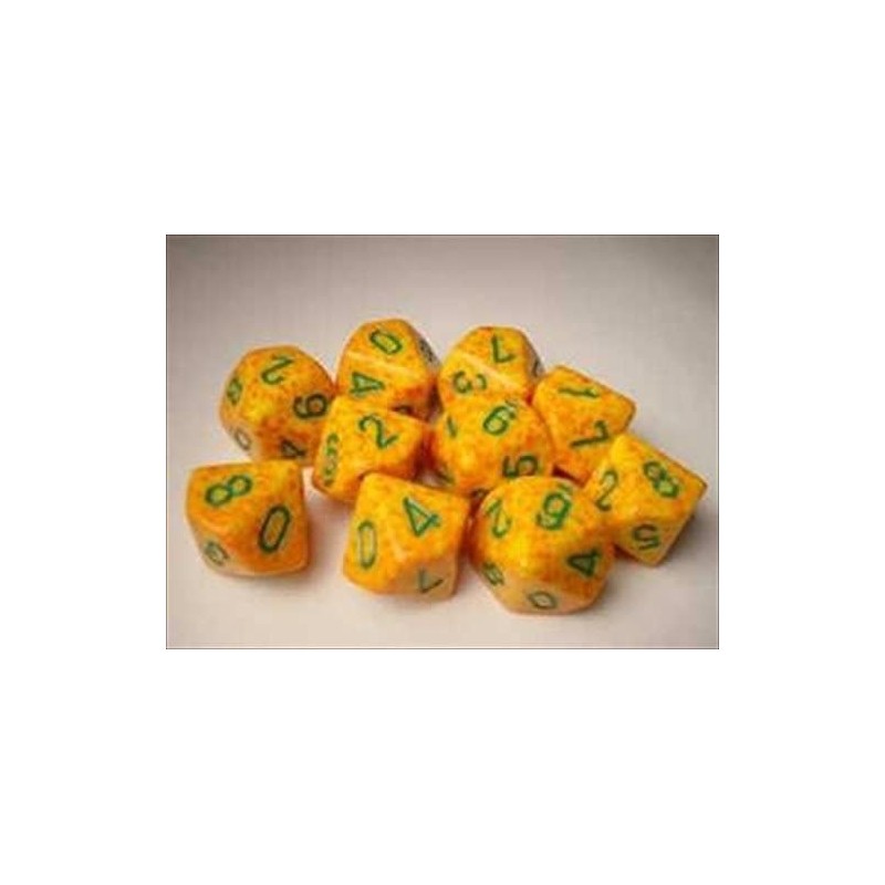 Dice Sets: Lotus Speckled - Ten Sided Die d10 Set (10) $21.34 Game Accessories