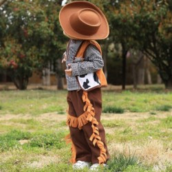 Boys Halloween Cowboy Costumes Cowboy Outfit for Kids Age 5 6 7 Toddler Role Play Suit Toy W/ Cowboy Hat Shirt Vest Theme Par...