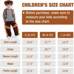 Boys Halloween Cowboy Costumes Cowboy Outfit for Kids Age 5 6 7 Toddler Role Play Suit Toy W/ Cowboy Hat Shirt Vest Theme Par...