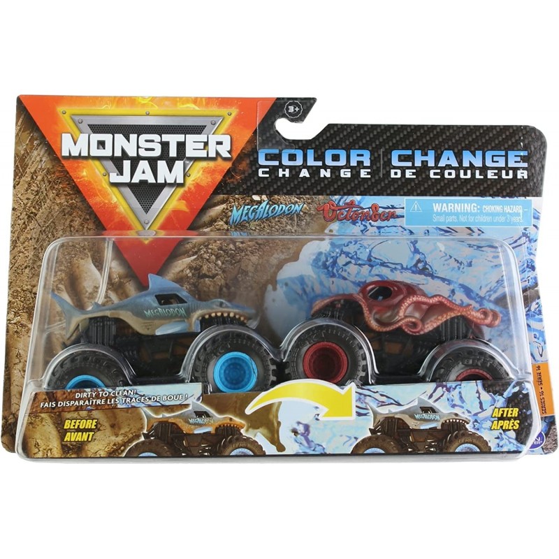 Color Change Megalodon vs Octonber (Double Pack) 1:64 Scale Dirty to Clean $50.30 Kids' Play Cars & Race Cars