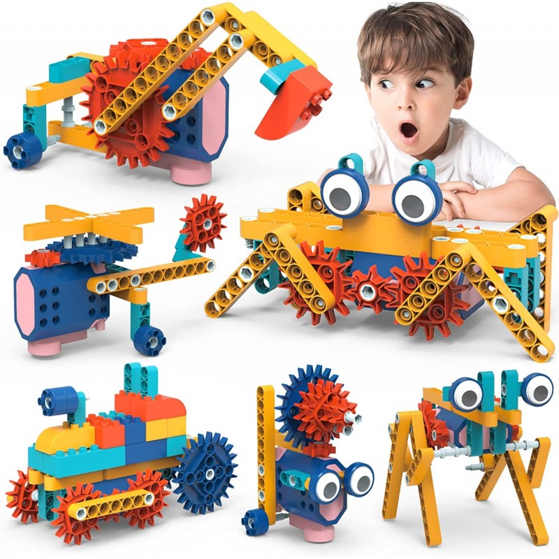 STEM Building Blocks Toys for Kid 26 in 1 Electric Powered DIY Building Kits Toys for 5 6 7 8 9 10 Year Old Boys 116 Pieces S...