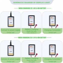 3pcs 7.4V 1500mAh 15C T Connector Li-ion Rechargeable Battery Pack with Balance Charger Battery Bag&Strap Double connector Be...