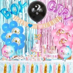 Gender Reveal Party Supplies 105 Pieces Baby Gender Reveal Decorations kit with 36'' Gender Reveal Balloon Pink and Blue Ball...