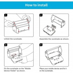 Sun Hood Sunshade for DJI Mini 3 Pro / Mini 2 / Mavic 3/ Mavic Air 2/DJI Air 2S Drone Controller Accessories for 4.4-7.1 inch...