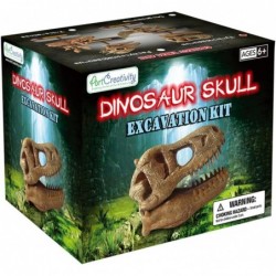 Dinosaur Excavation Kit for Kids 5.5” T-Rex Dino Skull Excavating Set with Fossil Digging Tools and Stand Fun Science Activit...