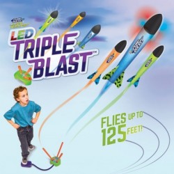 Jump Rocket® LED Triple Blast with Launch Pad and 3 Foam Rockets Great for Glow in The Dark Outdoor Play $45.26 Toy Foam Blas...