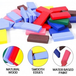 360 Piece Wooden Dominos Blocks Set Dominoes Set for Kids Domino Racing Toy Game Colorful Dominos Tiles Domino Blocks Bulk Do...