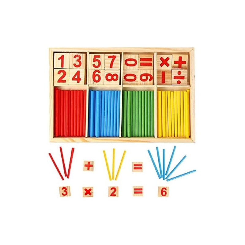 Counting Number Blocks and Sticks | Montessori Toys for Kids Learning| Homeschool Supplies for Math manipulatives | Toddlers ...