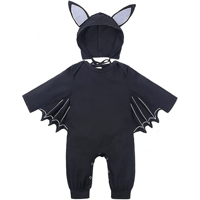 Newborn Baby Bat Costume Halloween Cosplay Cloak Romper with Wings Ears Hoodie My First Halloween Outfit for Boy Girl $39.61 ...