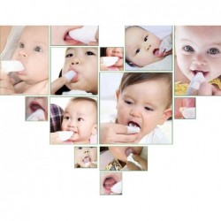 120Pcs Baby Teeth Soft Gauze Finger Clean Oral Hygiene Tongue Milk Stain Cleaning for 0-2 Years Old $17.78 Baby Teether Toys